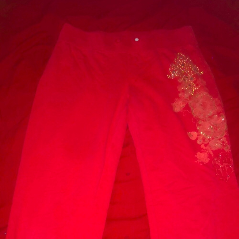 Y2K Red Sxy Low Rise Bootcut Pants